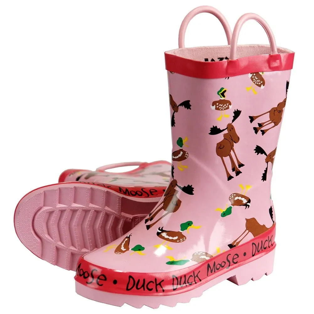 Duck Duck Moose Pink Toddler Rain Boots
