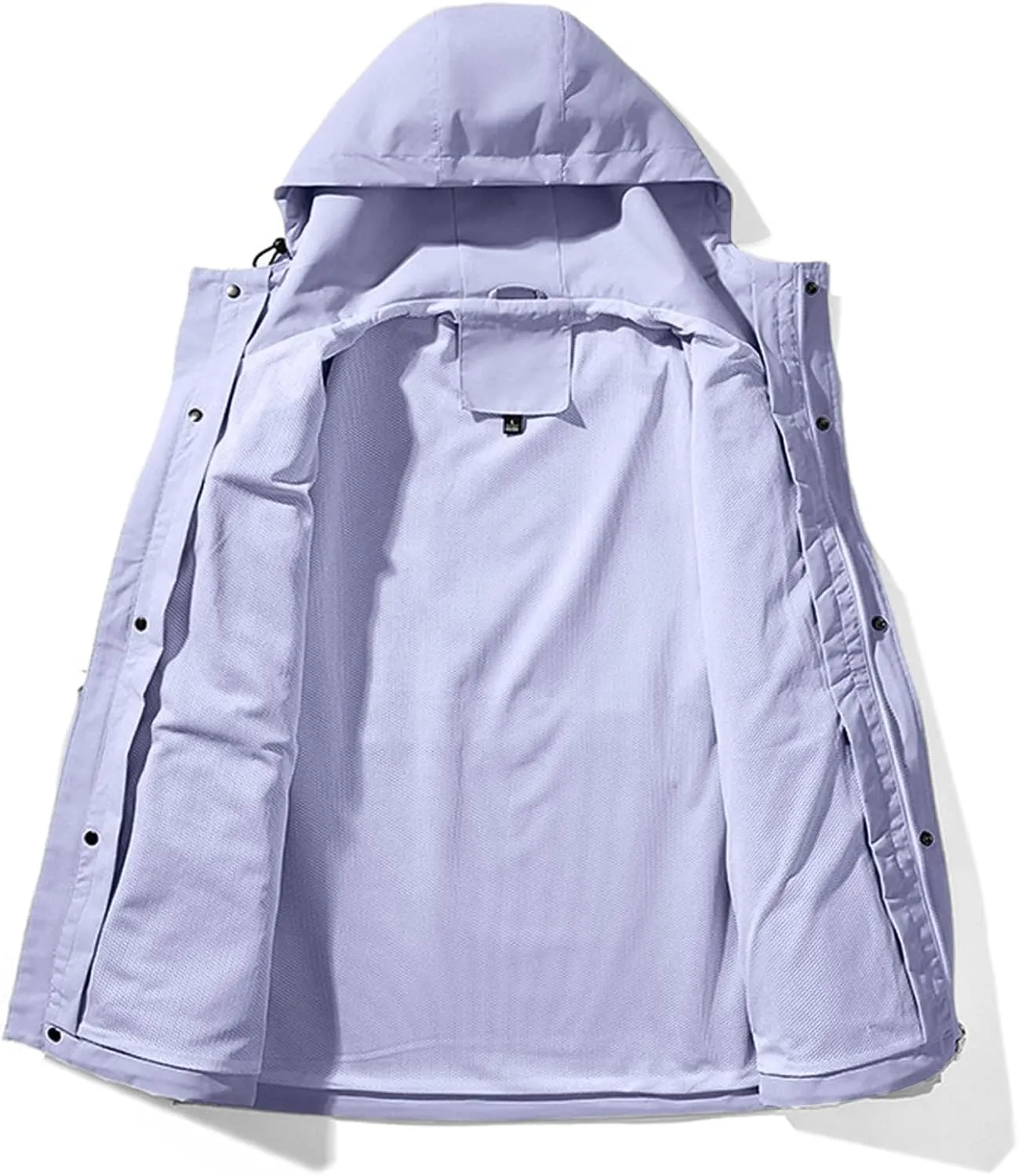 Lightweight Fashion Men's Solid Color Outdoor Hiking Windproof Waterproof Long Sleeve Hooded Casual Outwear Jackets