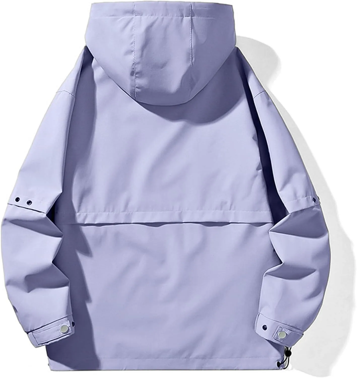 Lightweight Fashion Men's Solid Color Outdoor Hiking Windproof Waterproof Long Sleeve Hooded Casual Outwear Jackets