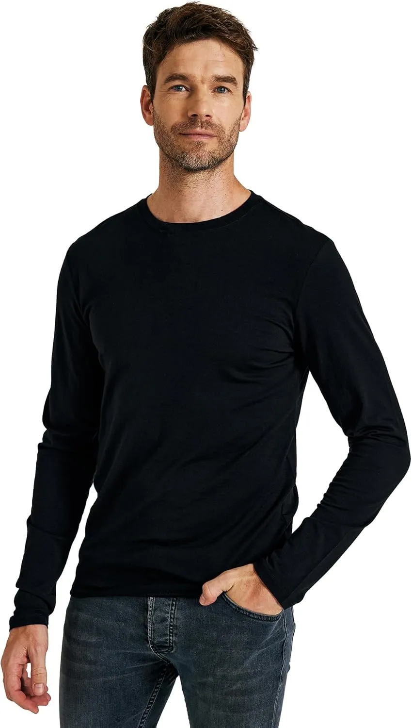 METARINO Men's Merino Wool Base Layer Merino Wool Long Sleeve Shirt for Skiing,Hiking,Cycling,Sports
