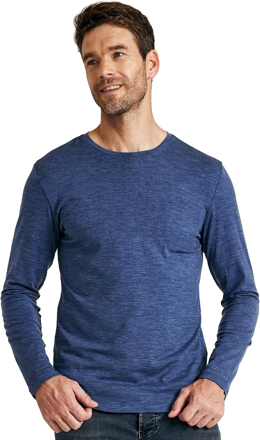 METARINO Men's Merino Wool Base Layer Merino Wool Long Sleeve Shirt for Skiing,Hiking,Cycling,Sports