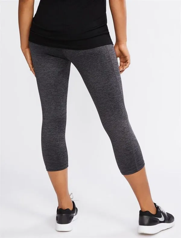 Secret Fit Belly Crop Active Maternity Pants in Spacedye