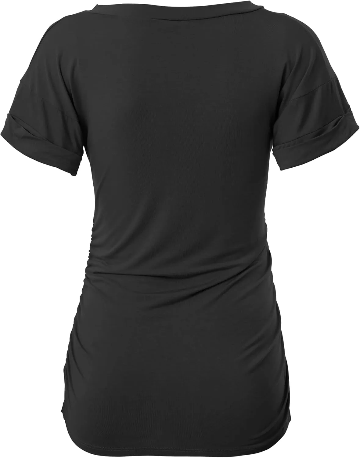 SUNNYBUY 3 Pack Womens Maternity Tops Side Ruched Maternity Shirts Pregnancy Clothes V Neck