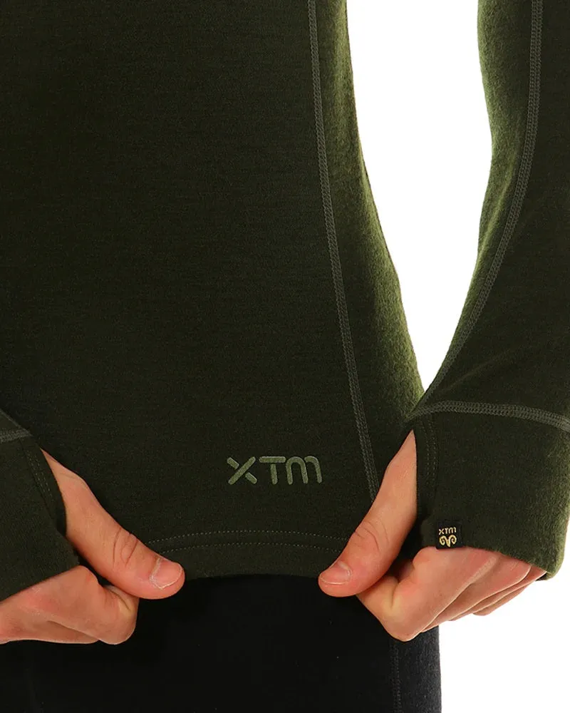 XTM Siberia Merino Wool Plus Size Thermal Top Forest Green size XL