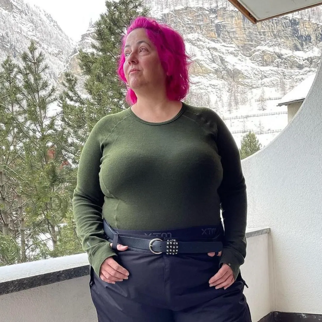 XTM Siberia Merino Wool Plus Size Thermal Top Forest Green size XL