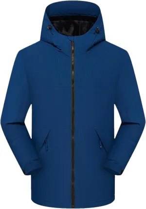 Ymosrh Men's Jackets Hooded Waterproof Windproof Raincoat Jacket Mens, M-4XL