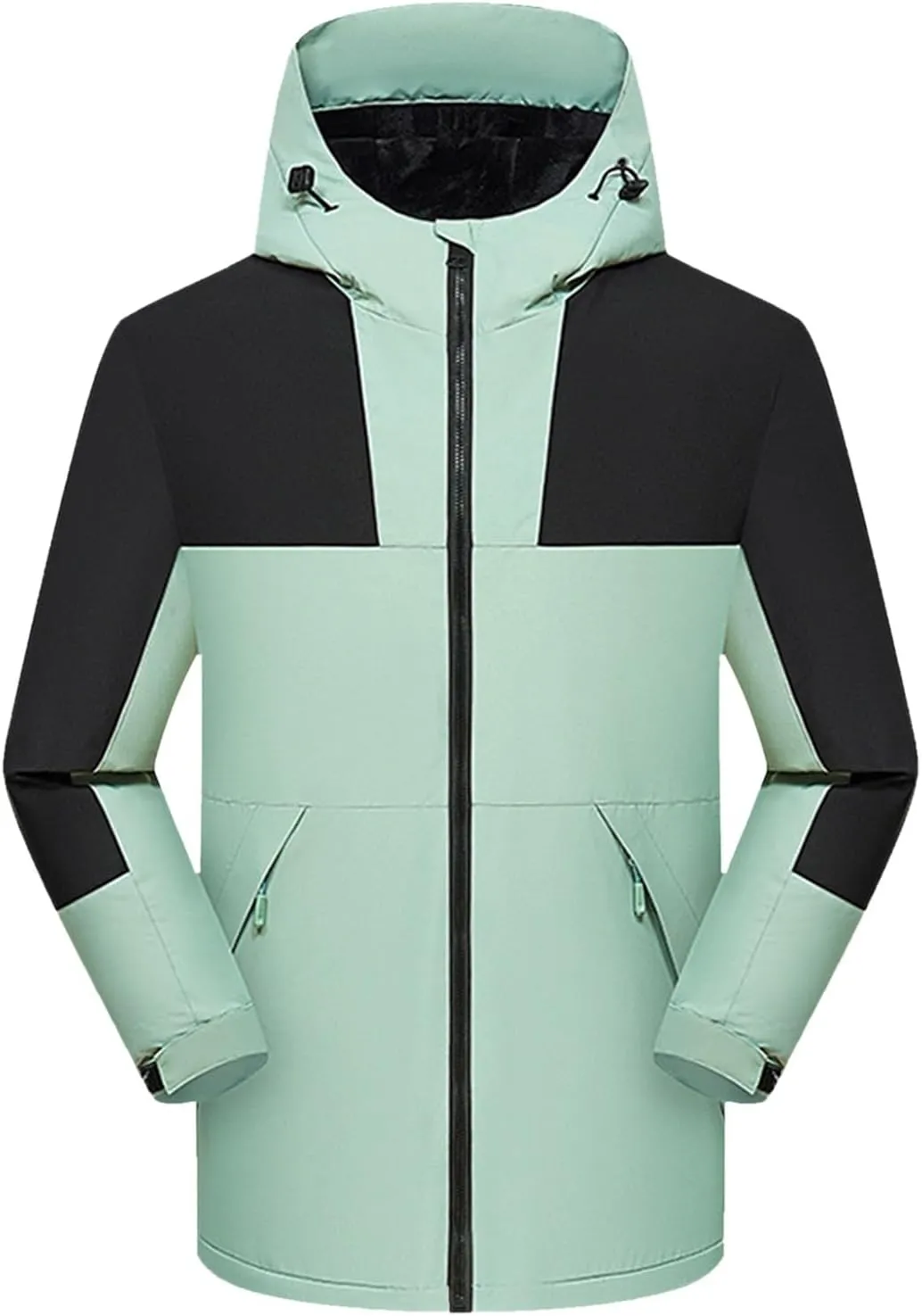 Ymosrh Men's Jackets Hooded Waterproof Windproof Raincoat Jacket Mens, M-4XL